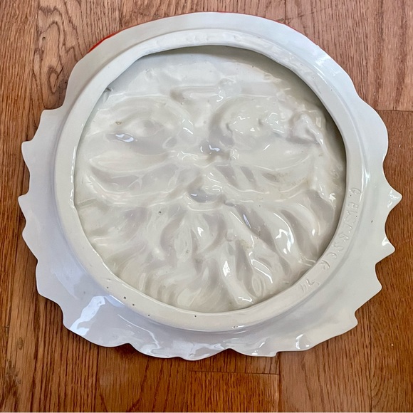 Vintage 1970s Santa Large Cookie Plate Handmade G. Elsesser - Picture 7 of 8